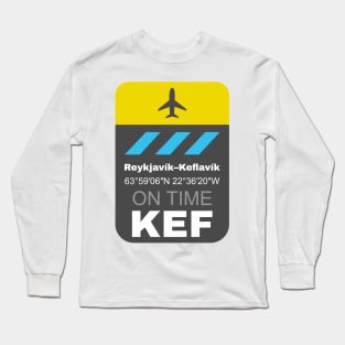 Reykjavik Keflavik KEF airport Long Sleeve T-Shirt